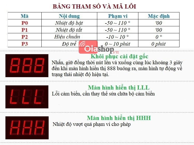 Hướng dẫn cài đặt bộ điều khiển nhiệt độ XH-W3002