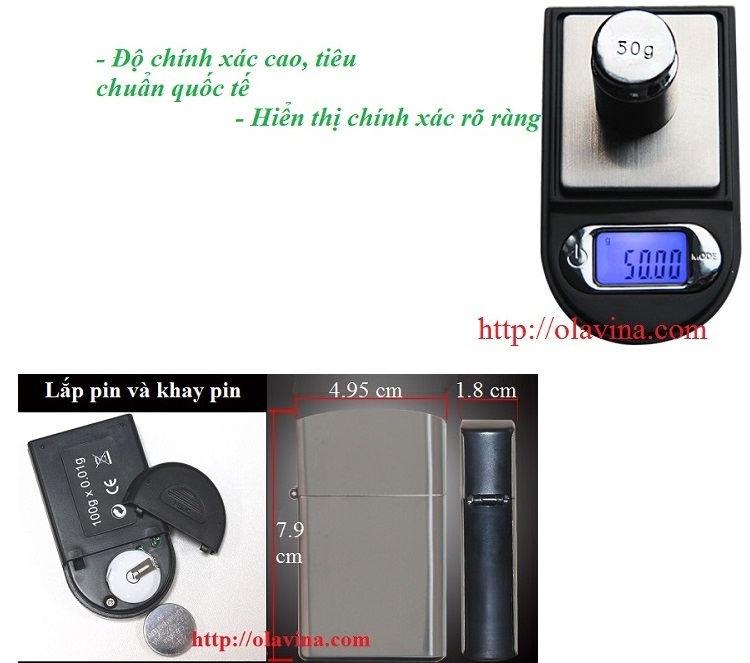 Cân tiểu ly bỏ túi mini bật lửa Zippo 100g/0.01g