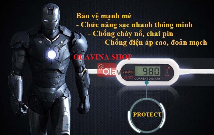 Cáp sạc thông minh nắn dòng, chống cháy nổ