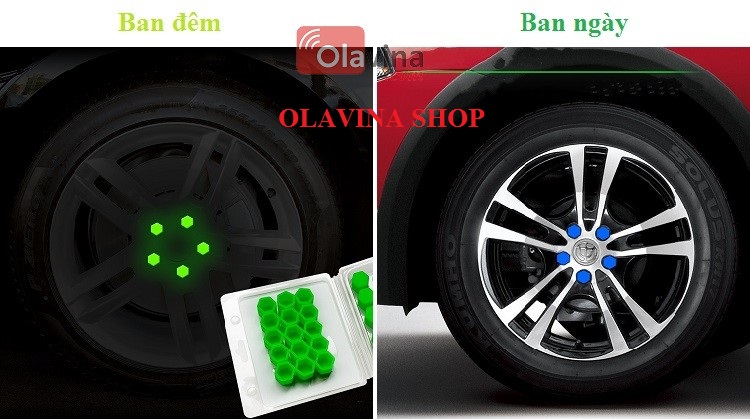 Chụp ốc Lazang phát sáng OLASHOP