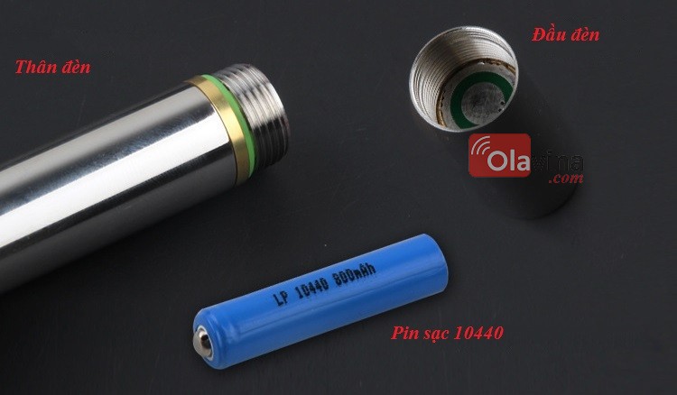 Đèn pin siêu sáng mini Inox Cree XPE