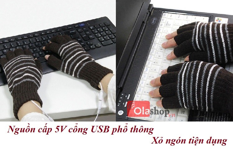 Găng tay sưởi ấm cắm cổng USB