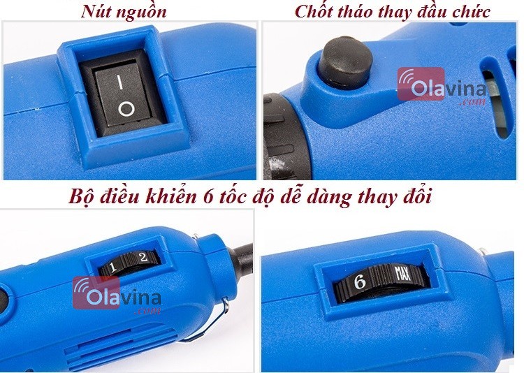 Máy mài khắc mini đa năng 211 món