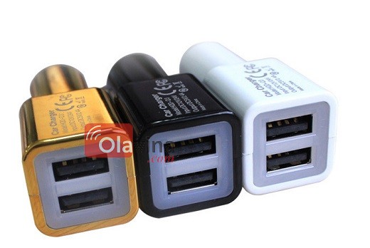 Sạc điện thoại trên ô tô cao cấp DUAL USB