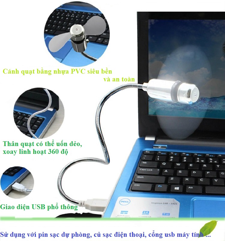 Quạt USB mini có công tắc