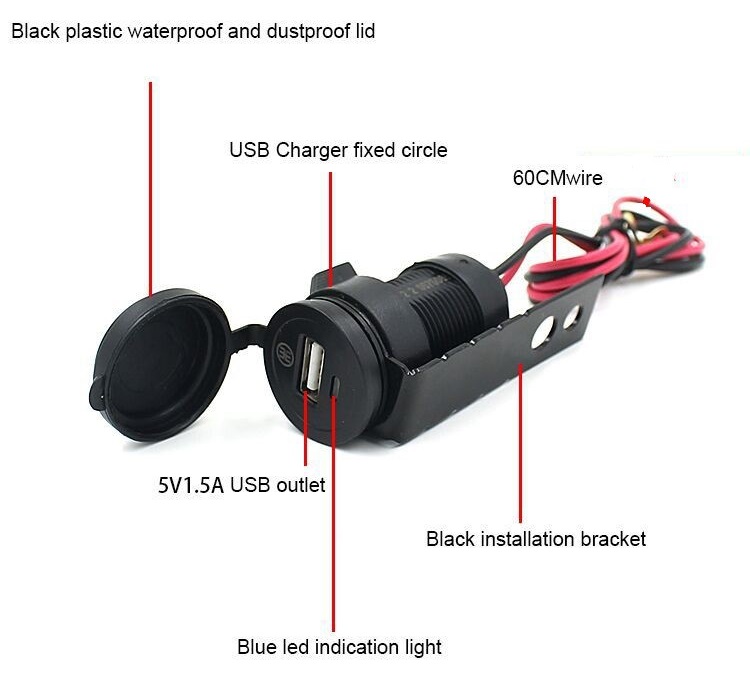 Sạc điện thoại trên xe máy V3