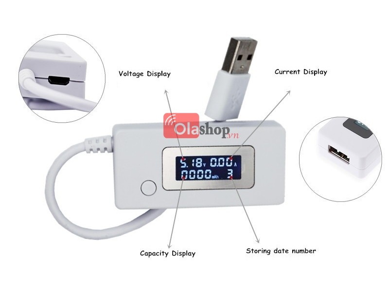 USB test đo điện áp và công suất pin