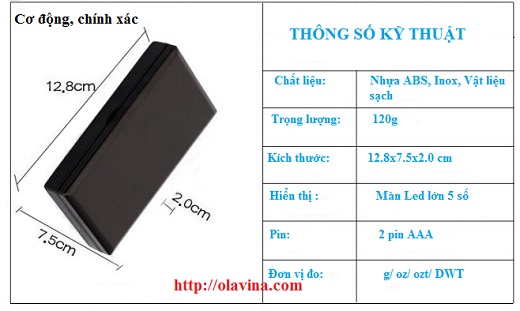 Cân tiểu ly bỏ túi 500g/0.1g