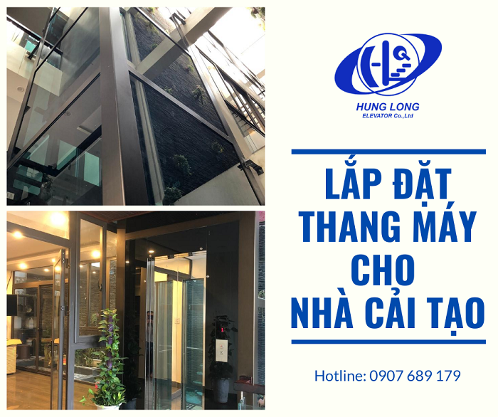 Lắp đặt thang máy cho nhà cải tạo tại Hải Dương