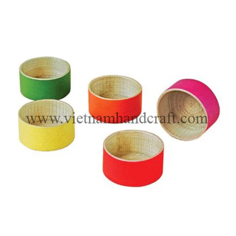 handmade lacquer bamboo tea light candle cups and candle holders and candle bowls products