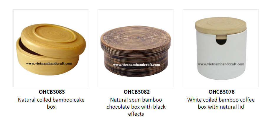 handmade vietnamese rattan bamboo trays and jars and bins products