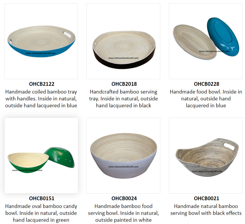 vietnamese spun bamboo and woven bamboo tableware and dining and dinnerware accessories products