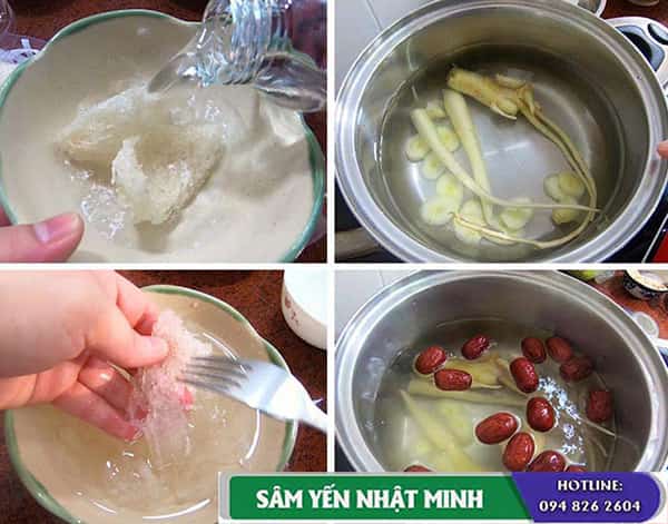 Cách chưng tổ yến nhân sâm