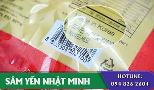 Xem hạn sử dụng và ngày sản xuất kẹo sâm trên bao bì sản phẩm