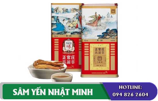 Hồng sâm KGC củ khô 20PCS tăng cường sức khỏe
