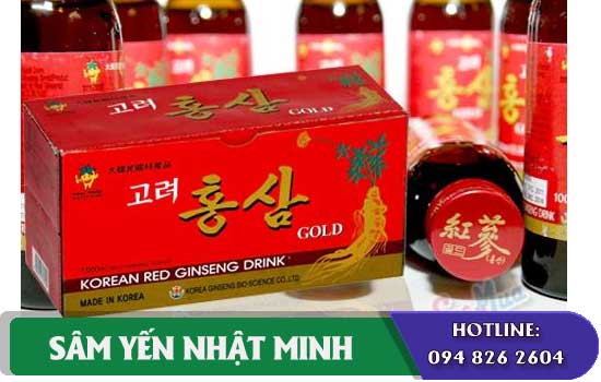 Nước Uống Hồng Sâm Bio 10 chai dùng làm quà biếu