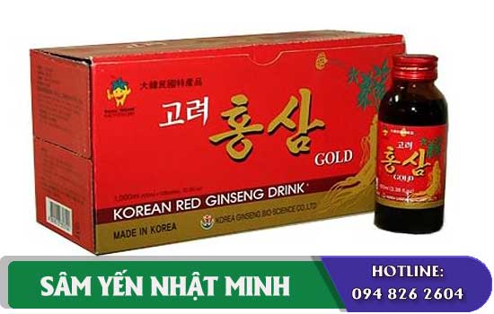 Nước Uống Hồng Sâm Bio 10 chai tăng lực nhanh 