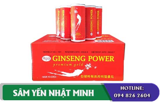 Nước uống hồng sâm KGS 24 lon giải độc cơ thể