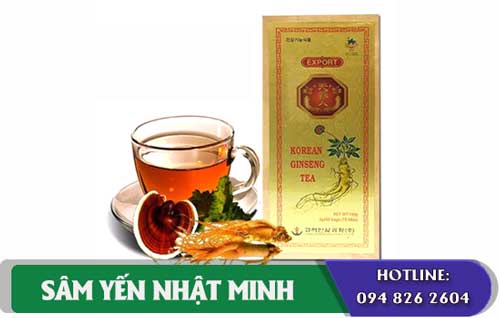 uống Trà Hồng sâm Ginseng Tea Bio môi ngày