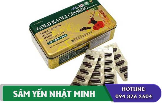 viên hồng sâm nhung hươu linh chi goldkaoli dongwon 60 viên