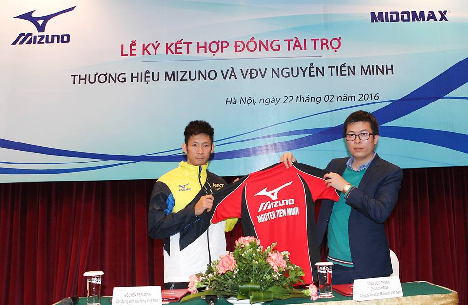 Nguyễn Tiến Minh được MIZUNO tài trợ 1 tỉ đồng