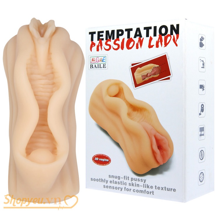 Âm đạo giả silicon cầm tay Passion Lady