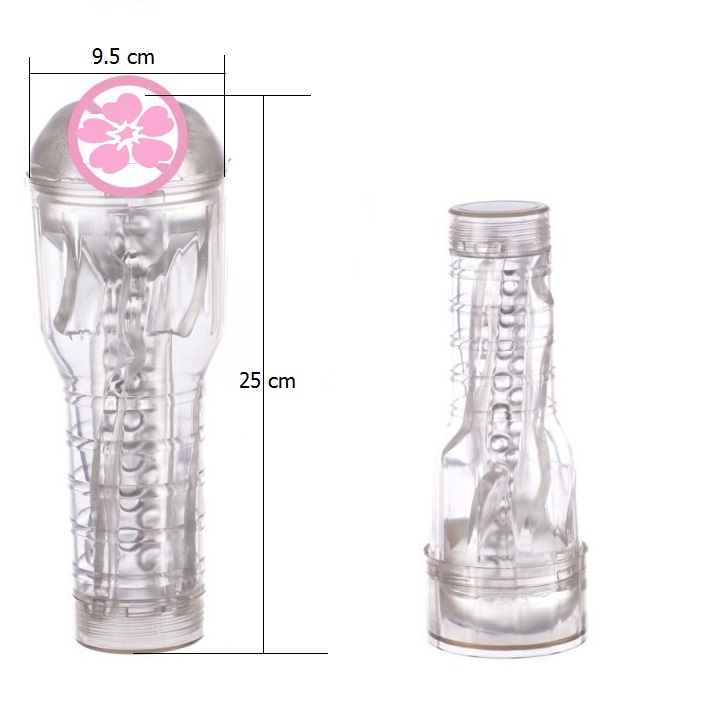 Âm đạo giả đèn pin thủ dâm trong suốt