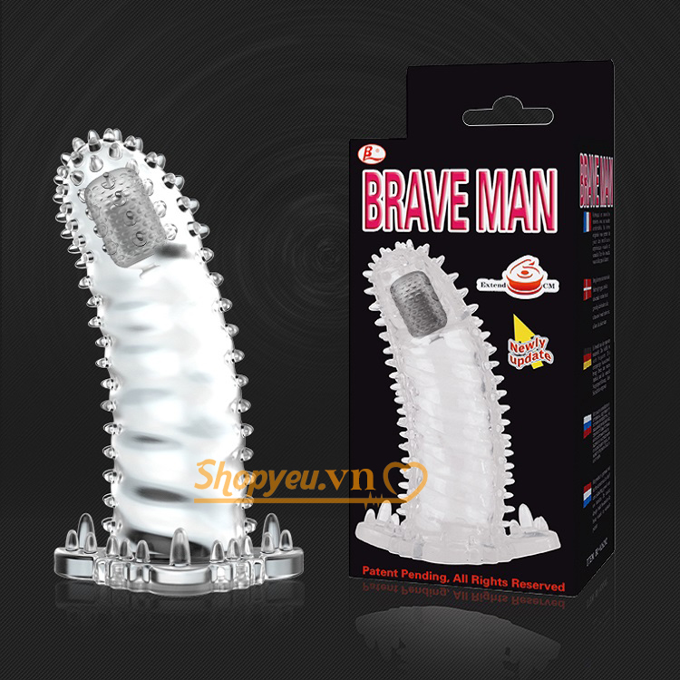 Bao cao su đôn dên Brave man gai và rung đầu