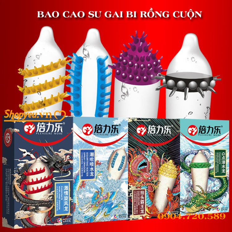 Bao cao su gai bi siêu kích thích Rồng Cuộn