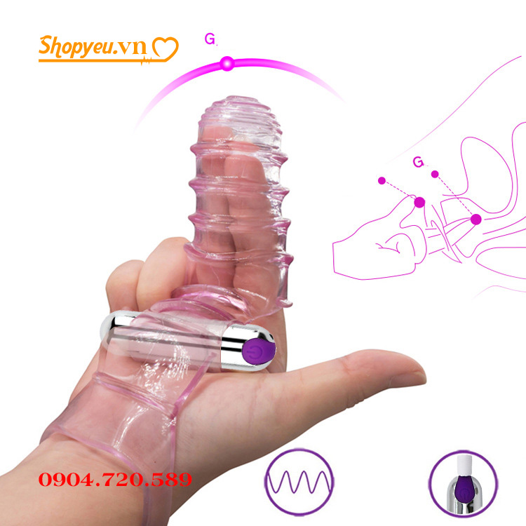Bao đeo ngón tay rung cực mạnh 10 chế độ