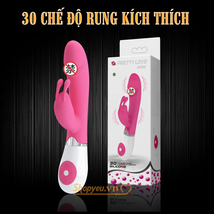 Dương vật giả 30 chế độ rung kích thích vùng kín Pretty Love Gene