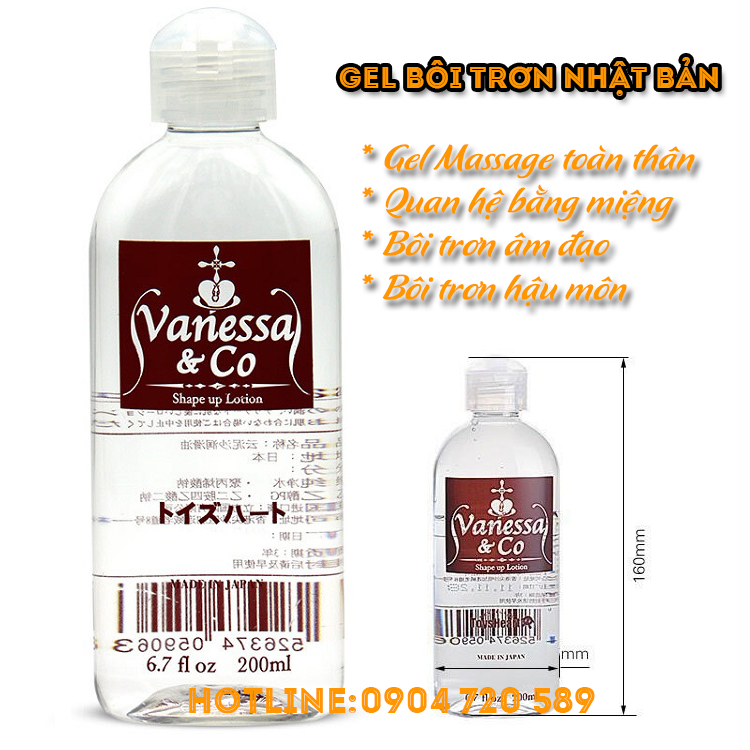 Gel bôi trơn quan hệ tình dục qua đường hậu môn Vanessa 200ml