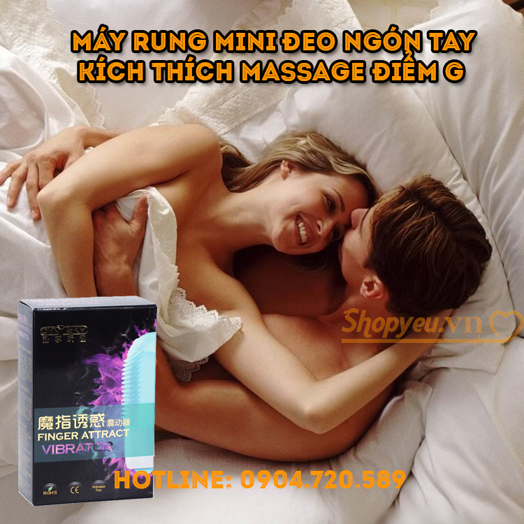 Máy rung mini đeo ngón tay kích thích massage điểm G