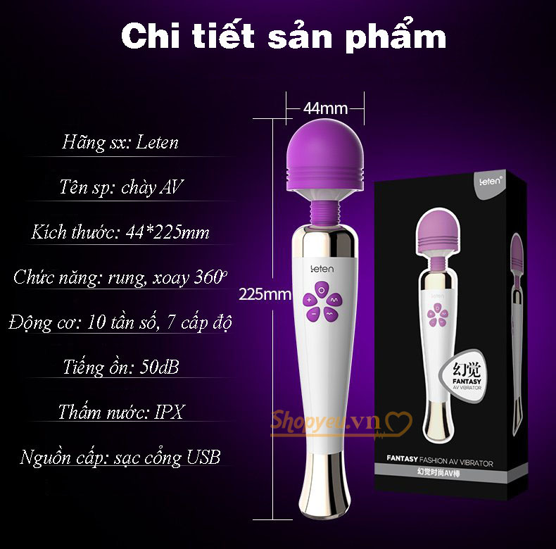 Chày rung kích thích âm đạo Fantasy, đồ chơi tình dục cho nữ kích thích tăng ham muốn tình dục