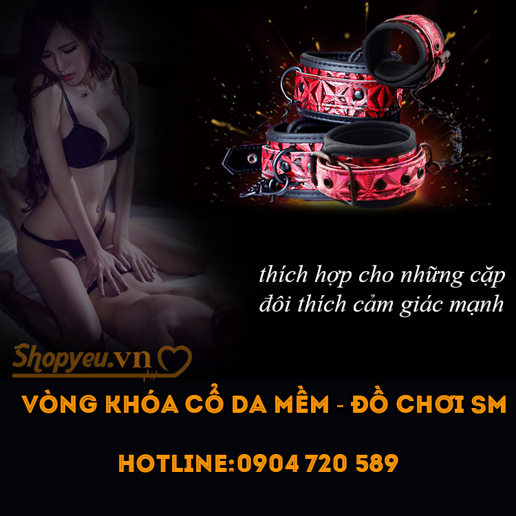 Vòng khóa cổ da mềm | Dồ chơi SM