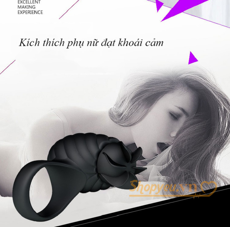 Vòng rung tình yêu Frances 6 lưỡi xoay kích thích âm vật