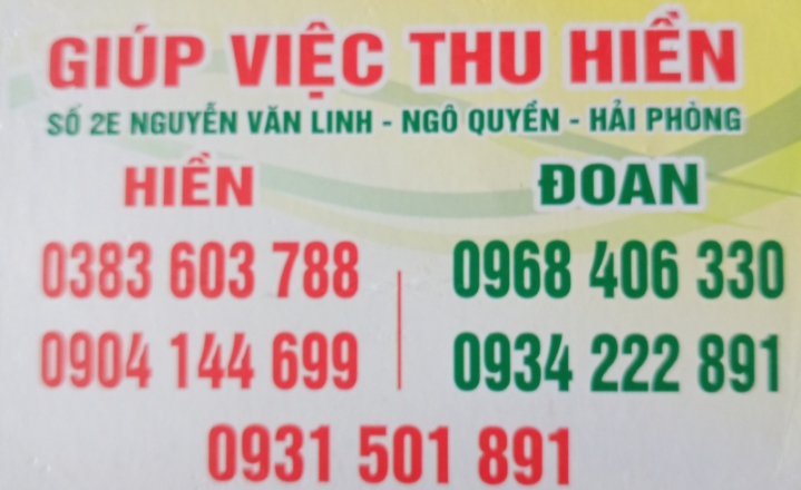 Tư vấn và giới thiệu người giúp việc tại Hải Phòng