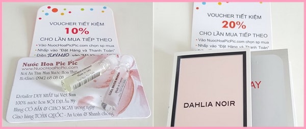Quà tặng kèm theo Nước hoa Pic Pic