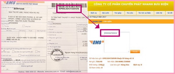 Khách mua hàng ở web Pic Pic xong có thể tự tra cứu hành trình bưu phẩm của mình