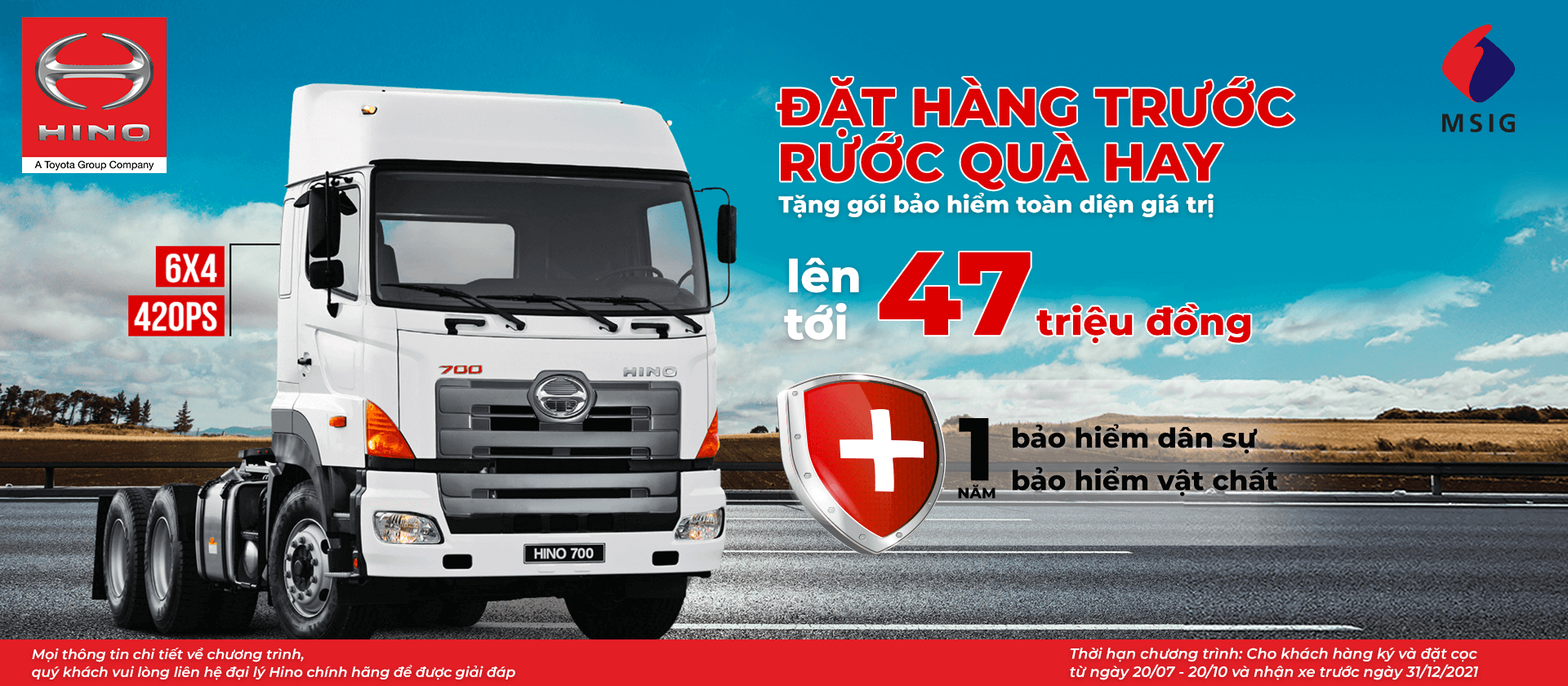 KHUYẾN MẠI ĐẦU KÉO HINO SS2P THÁNG 9, 10, 11, 12 NĂM 2021 MỚI NHẤT