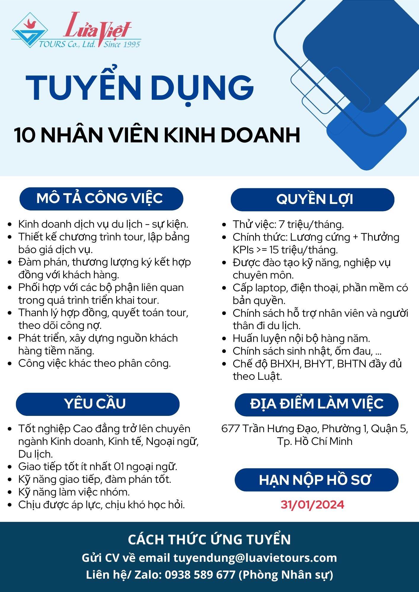 Tuyển dụng nhân viên kinh doanh