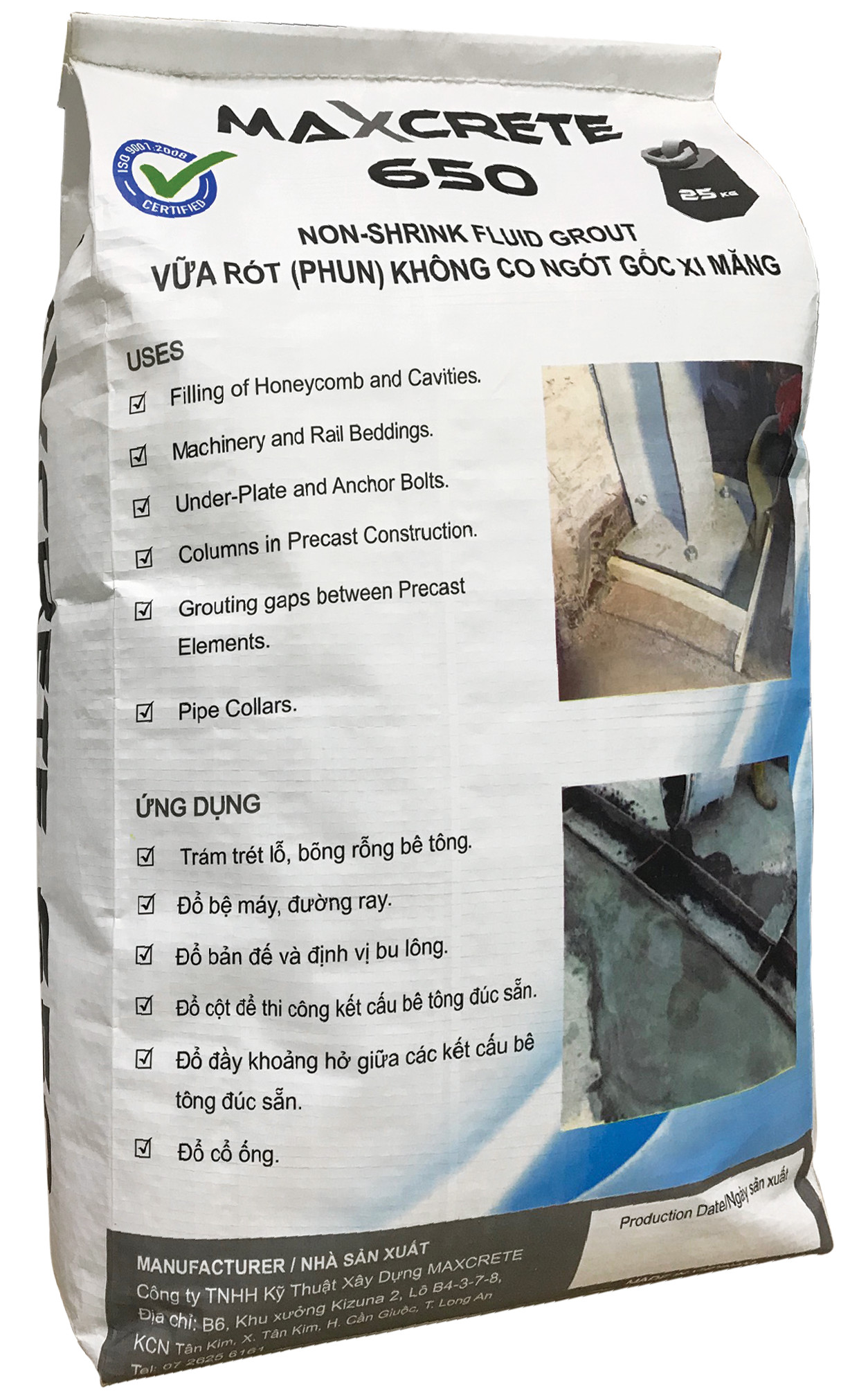 Vữa rót không co ngót - Maxcrete 650