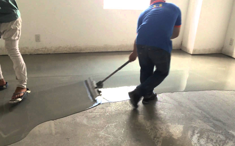 Cách thi công vữa tự san phẳng