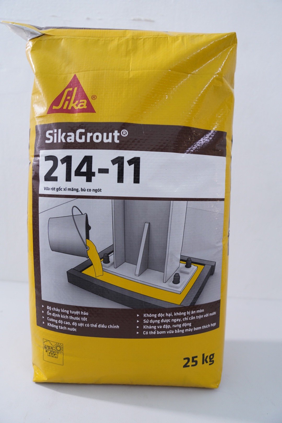 Công dụng của vữa rót Sikagrout 214 trong xây dựng hiện đại