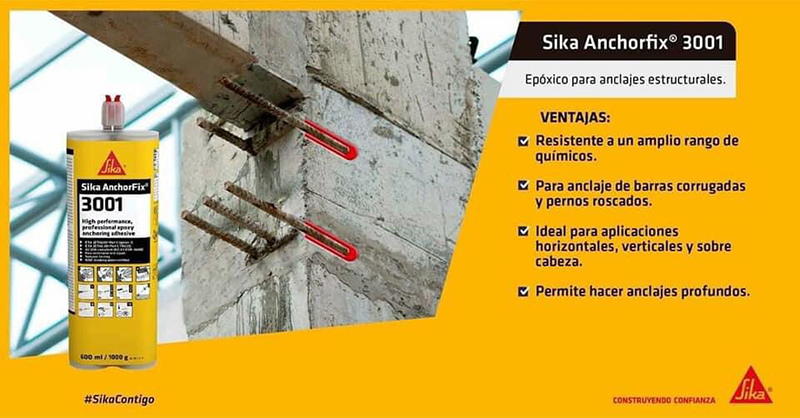 Đặc tính kỹ thuật của keo cấy thép Sika