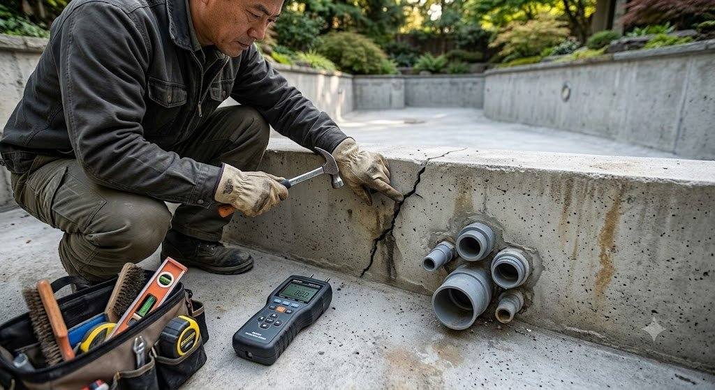 Kiểm tra gì trước khi chống thấm hồ cá?
