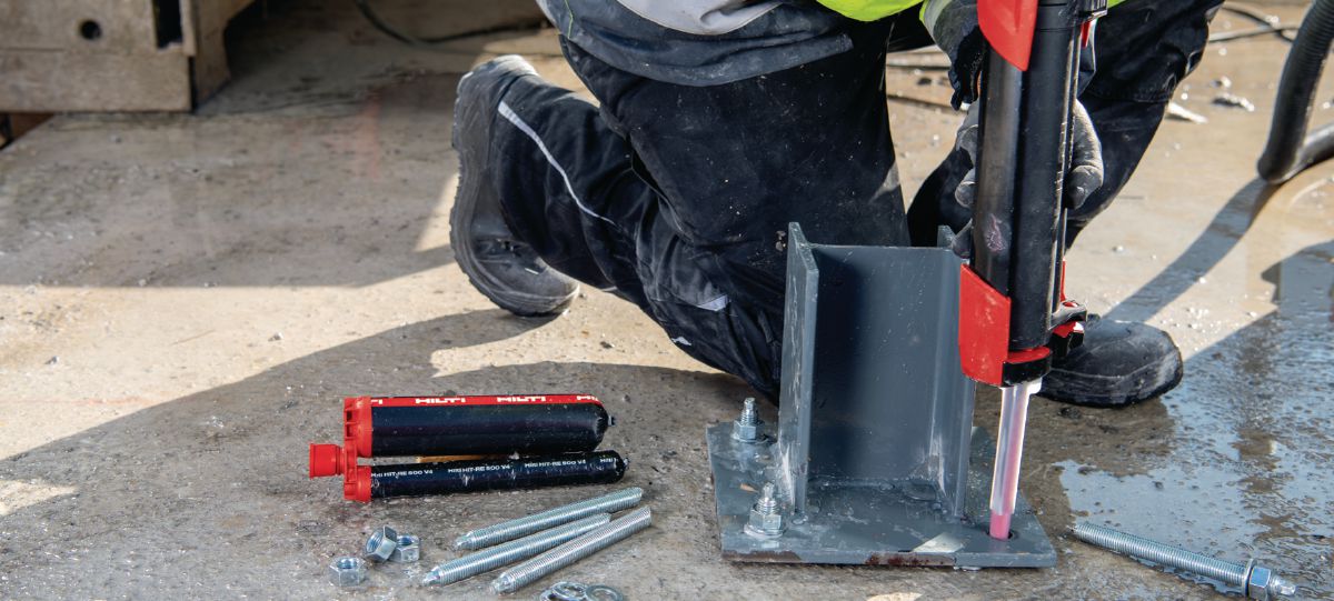 Sai lầm khi trộn và bơm keo khoan cấy thép Hilti