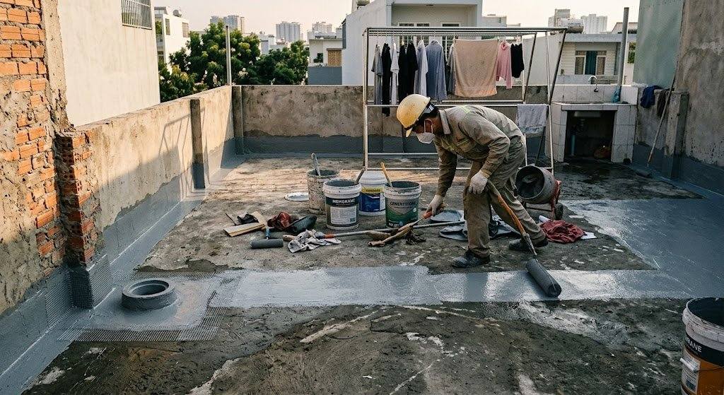 Sân phơi có cần chống thấm không?