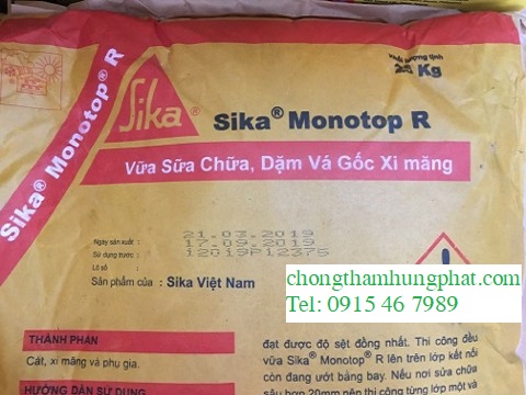 Địa chỉ cung cấp vữa sửa chữa bê tông sika monotop 610, sika monotop r, sika monotop 615HB chính hãng, giá tốt