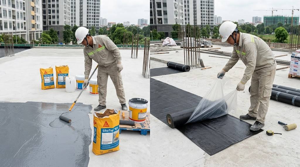 So sánh Sika và màng tự dính theo từng tiêu chí